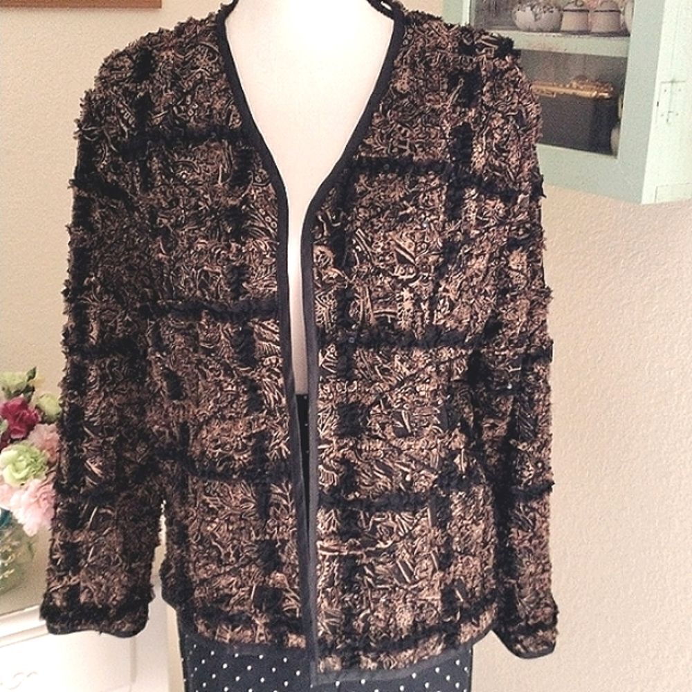 Chico's Embellished and Textured Jacket